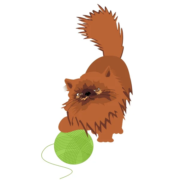 Charmant chat aux griffes — Image vectorielle