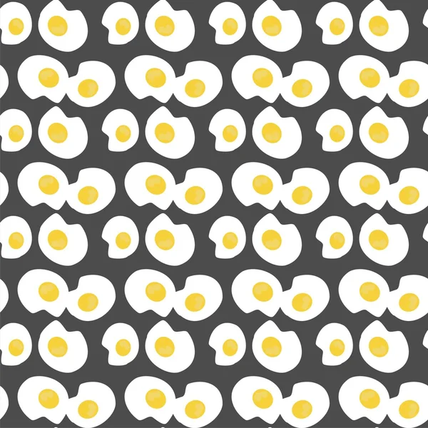 Fondo sin costuras con huevos fritos — Vector de stock