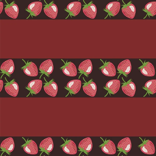 用草莓的装饰背景 — 图库矢量图片