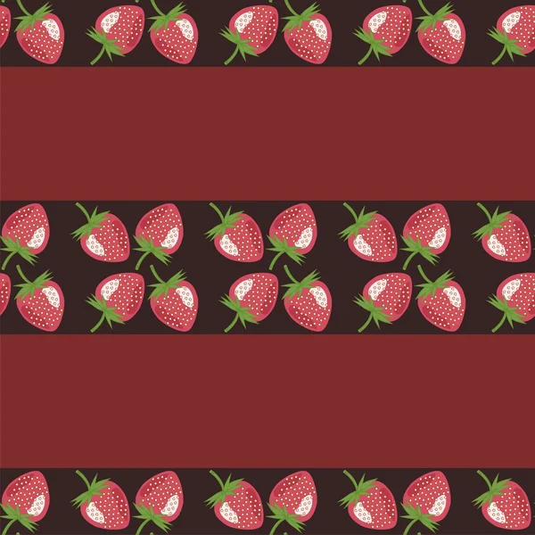 Fondo decorativo con fresas — Vector de stock