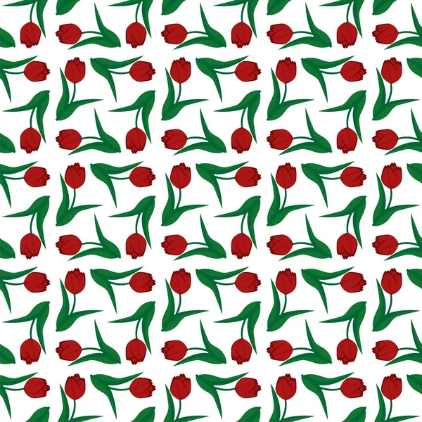 Fond sans couture avec des tulipes — Image vectorielle