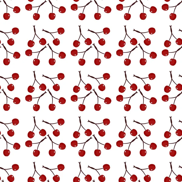 Fundo sem costura com cereja — Vetor de Stock