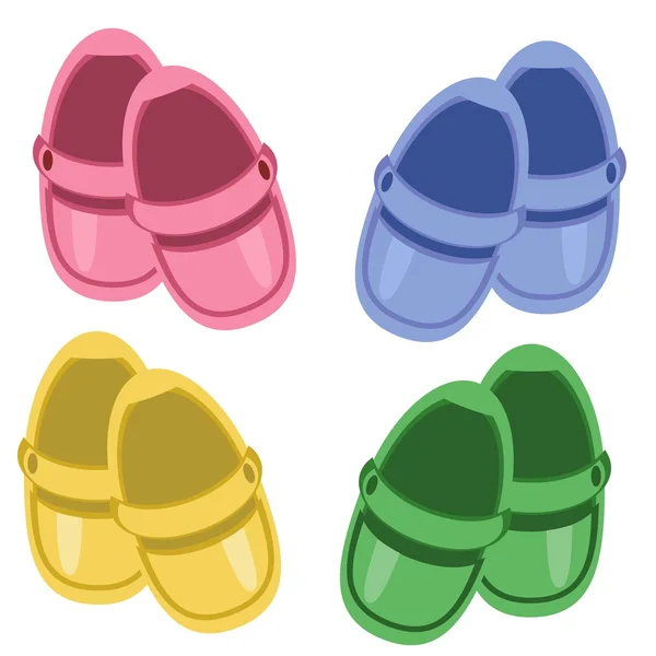 stock vector Children shoes on white background