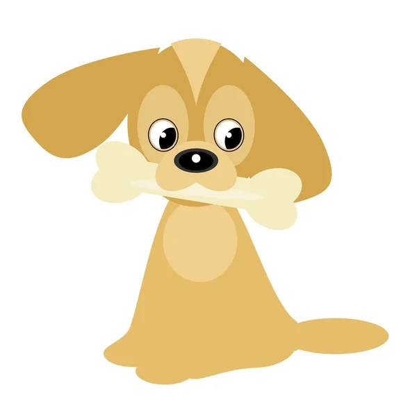 骨付きの素敵な小さな犬 — ストックベクタ
