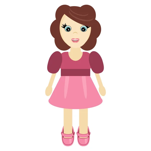 Nice little girl on white — Stock Vector