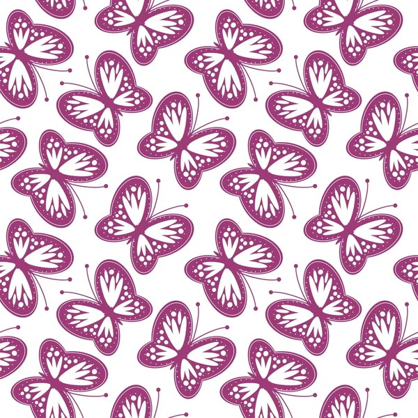 Fondo sin costuras con mariposas caladas — Archivo Imágenes Vectoriales