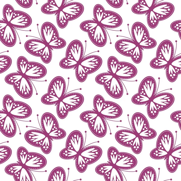 Fondo sin costuras con mariposas caladas — Vector de stock