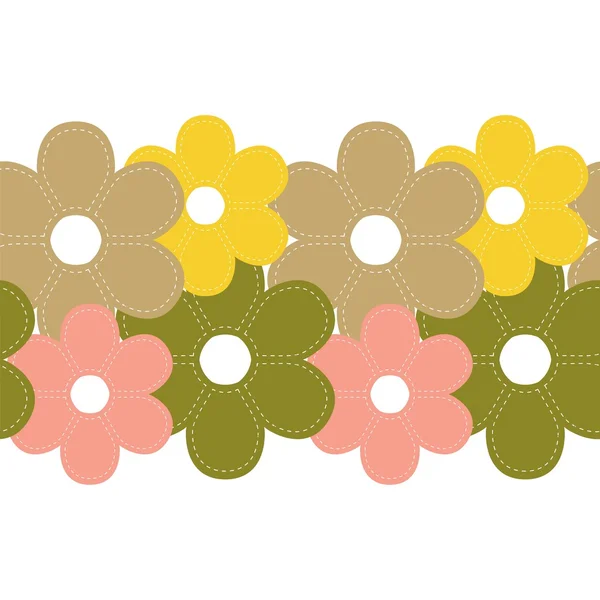 Seamless background with scrapbook flowers — Stock Vector