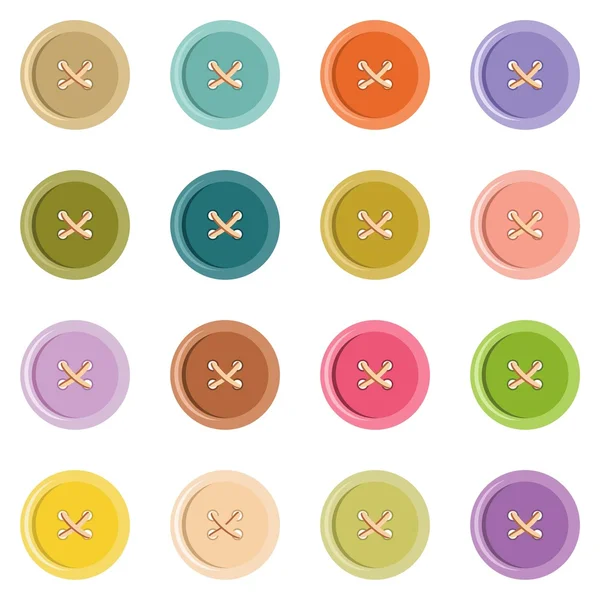 Set of buttons on white — Stock Vector