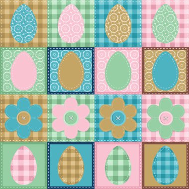 Easter wallpaper patchwork scrapbook clipart