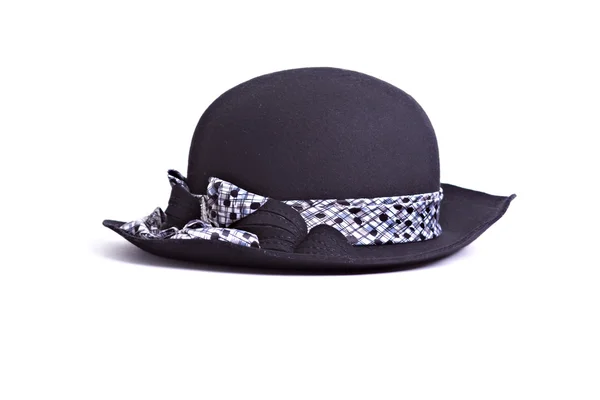 Sombrero negro mujer — Foto de Stock