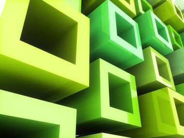 Geometrical green frame background clipart