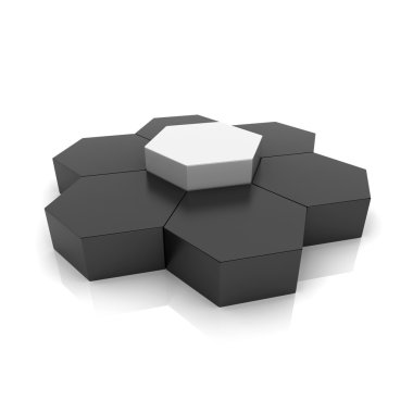 Uniqueness hexagons clipart