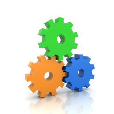 Three gears clipart