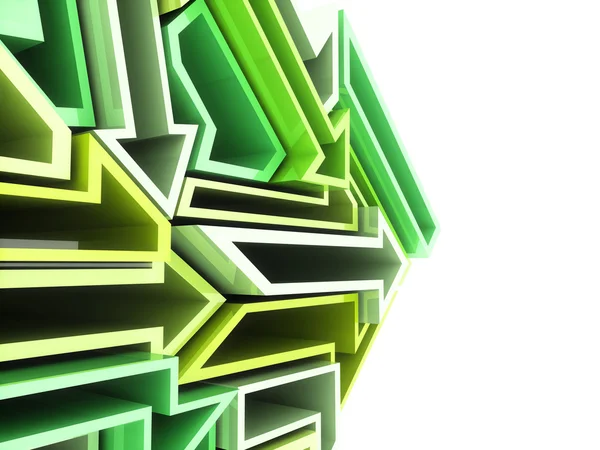 Latar belakang panah hijau geometris — Stok Foto
