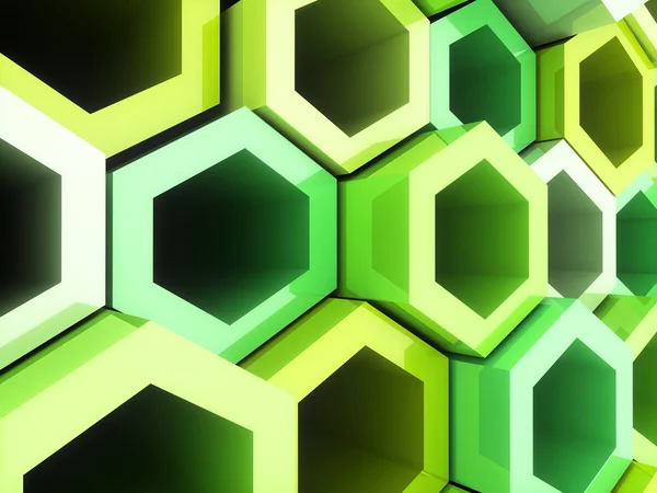 Groene frame zeshoeken — Stockfoto
