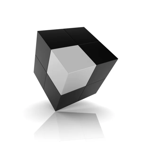Уникальный куб — стоковое фото