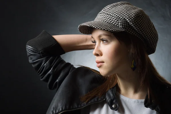 Girl in a cap — Stock Photo, Image