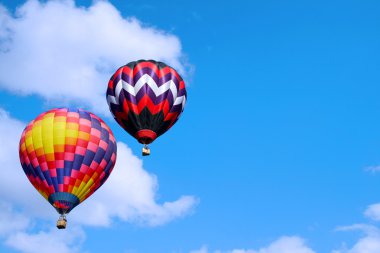 Hot Air Balloons in the sky clipart