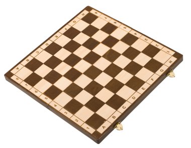 boş satranç tahtası üzerinde beyaz izole