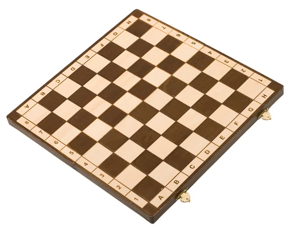 Pustej szachownicy na białym tle — Zdjęcie stockowe