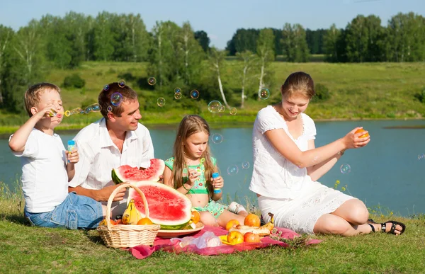 Familj picknick — Stockfoto