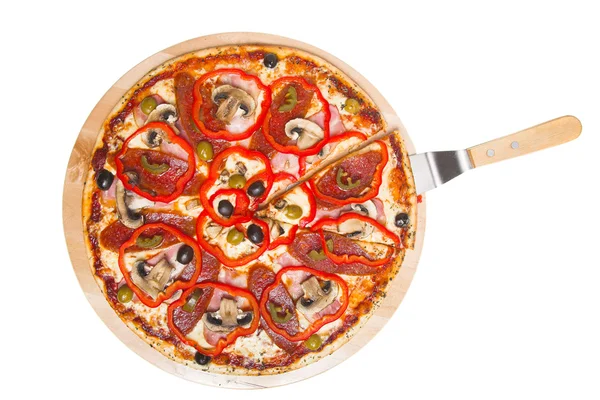 Pizza met champignons — Stockfoto