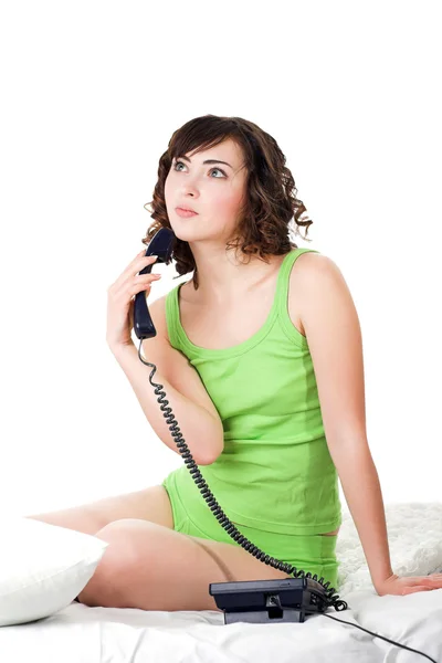 Chica con teléfono — Foto de Stock