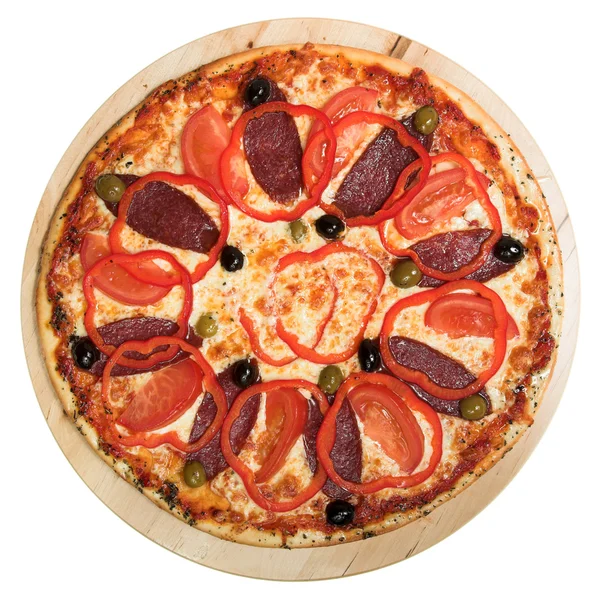 腊肠披萨 — 图库照片