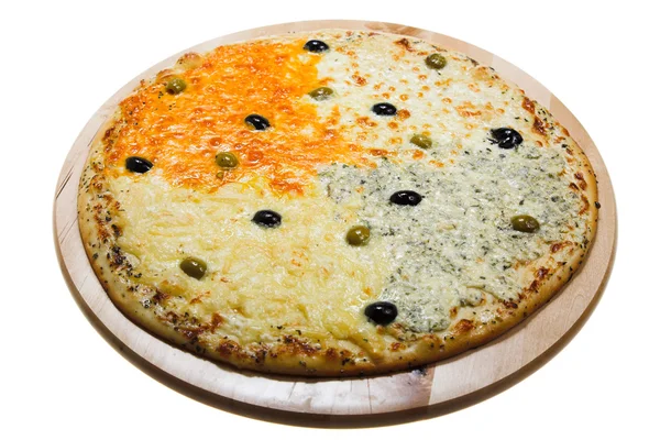 Vier kaas pizza — Stockfoto