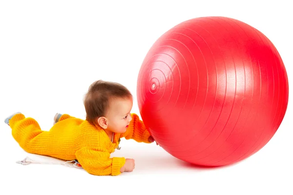Bebek ball ile — Stok fotoğraf