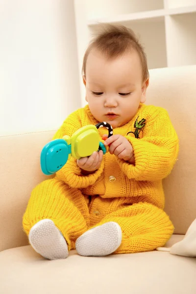 Baby on sofa — Stock Photo, Image