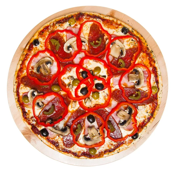 Pizza med svamp — Stockfoto