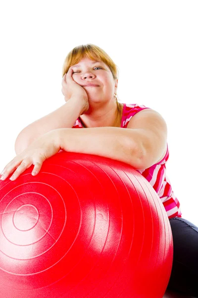 Mulher gorda Fitness — Fotografia de Stock