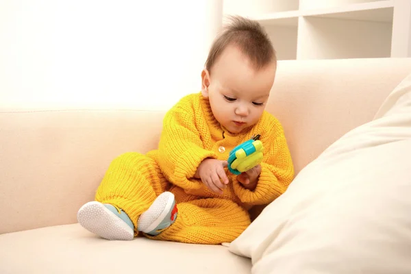Baby on sofa — Stock Photo, Image