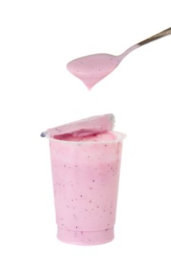 Fruit yogurt isolated clipart