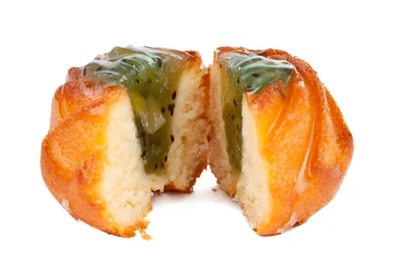 Cake with fruit filling isolated — Stock Photo, Image