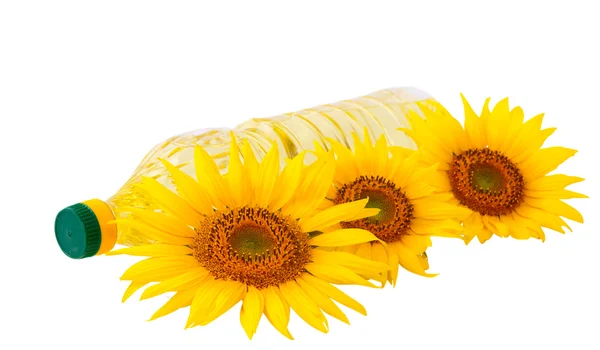 Óleo de girassol Girassol com flores — Fotografia de Stock