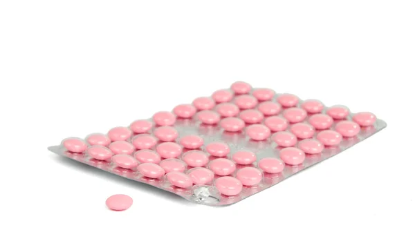 Verpackung Pillen isoliert — Stockfoto