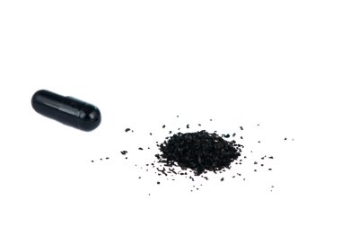 Capsule activated charcoal clipart