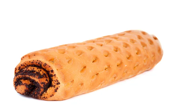 Poppy seed roll isolated — Stock Photo, Image