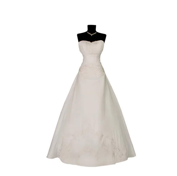 Свадебное платье на манекене — стоковое фото