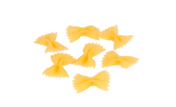 Farfalle pasta isolerad på vit bakgrund — Stockfoto