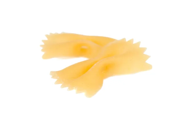 Haufen Farfalle Pasta isoliert auf weißem Hintergrund — Stockfoto