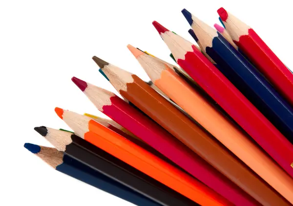 孤立的彩色铅笔 — 图库照片