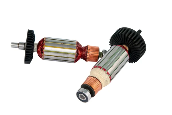 Bobinas de cobre dentro do motor elétrico isolado — Fotografia de Stock