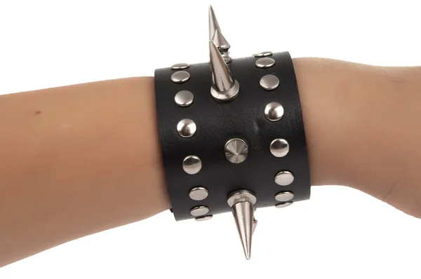 stock image Bracelet with spikes isolated