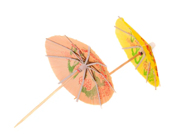 stock image Cocktail umbrellas isolated