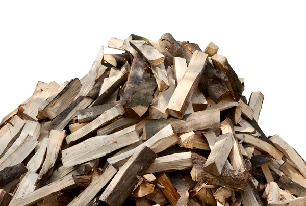Brennholz isoliert — Stockfoto