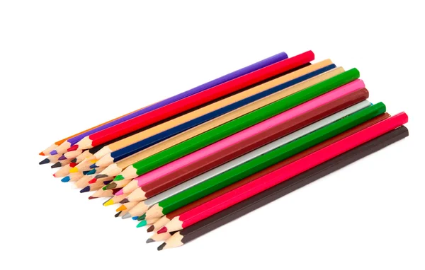 Кольорові олівці, ізольовані — стокове фото